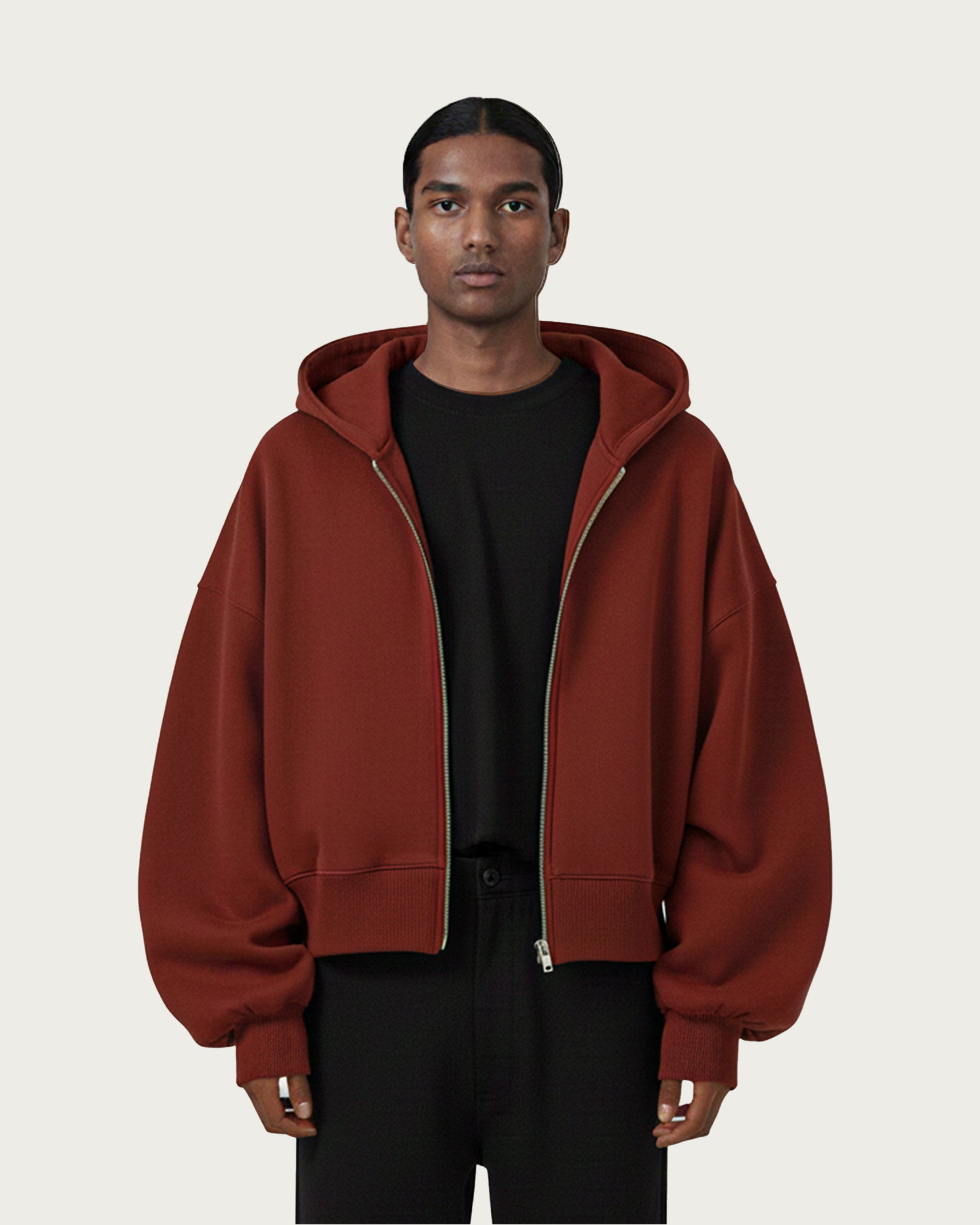 Studio Cut Zipper in Burnt Terra