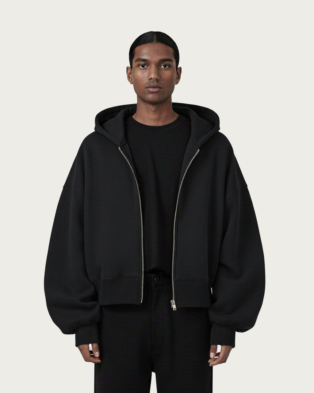 Studio Cut Zipper in Coal Dust