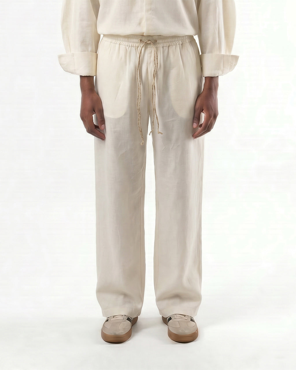 Studio Drape Trouser in Sun Foam