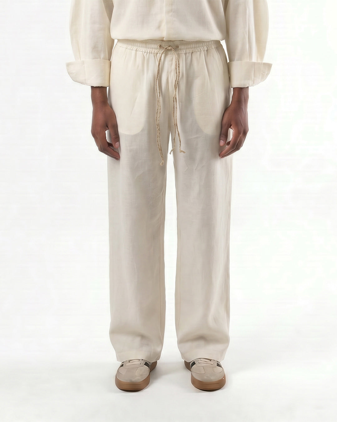 Studio Drape Trouser in Sun Foam