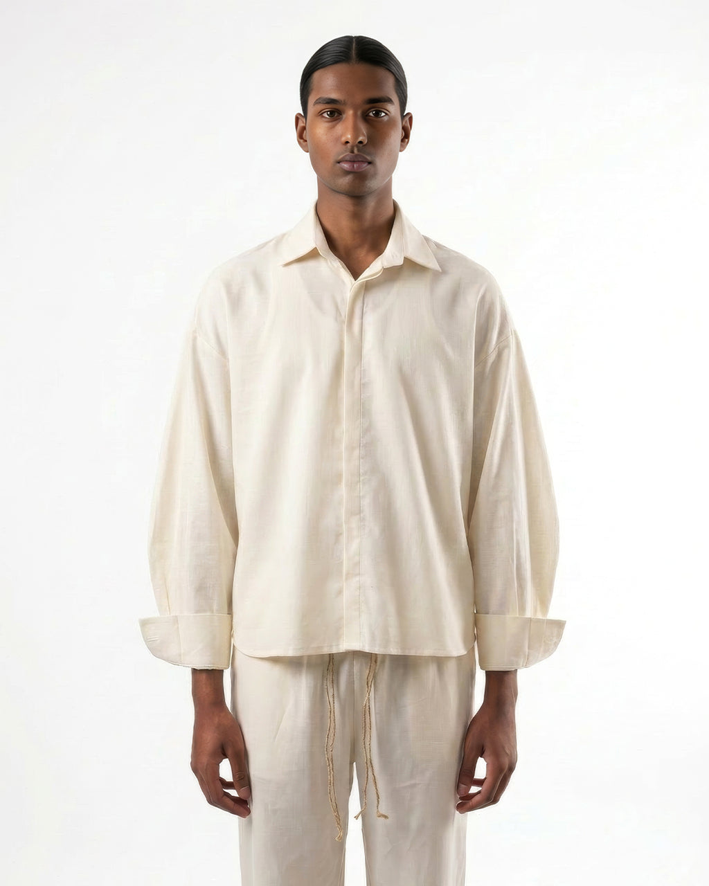 Studio Drape Shirt in Sun Foam