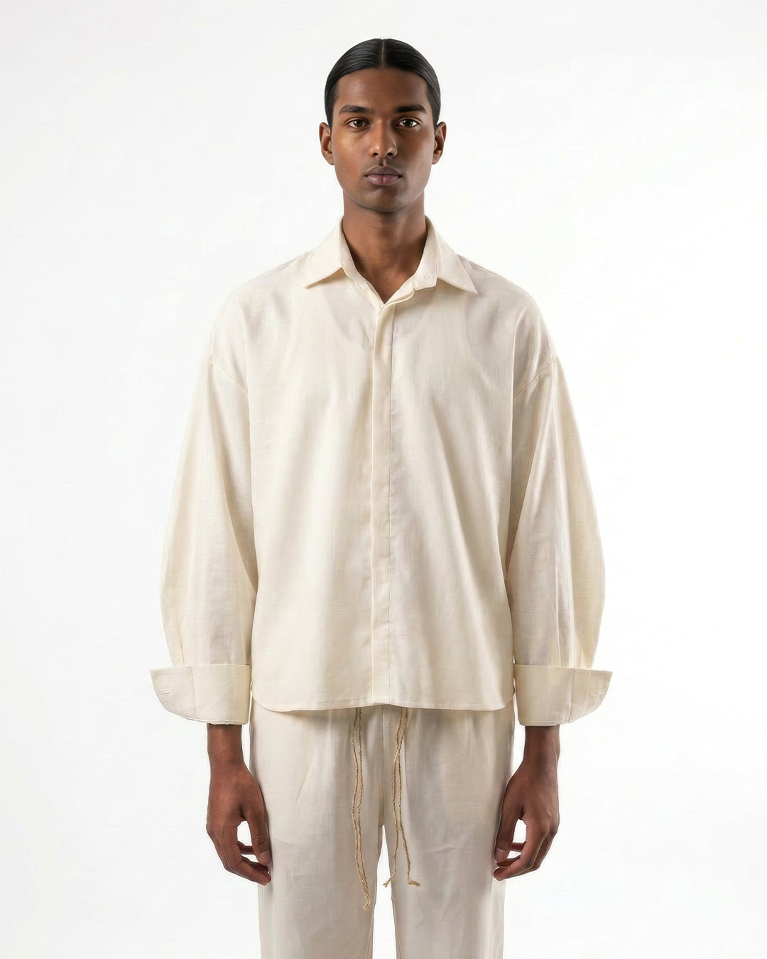 Studio Drape Shirt in Sun Foam