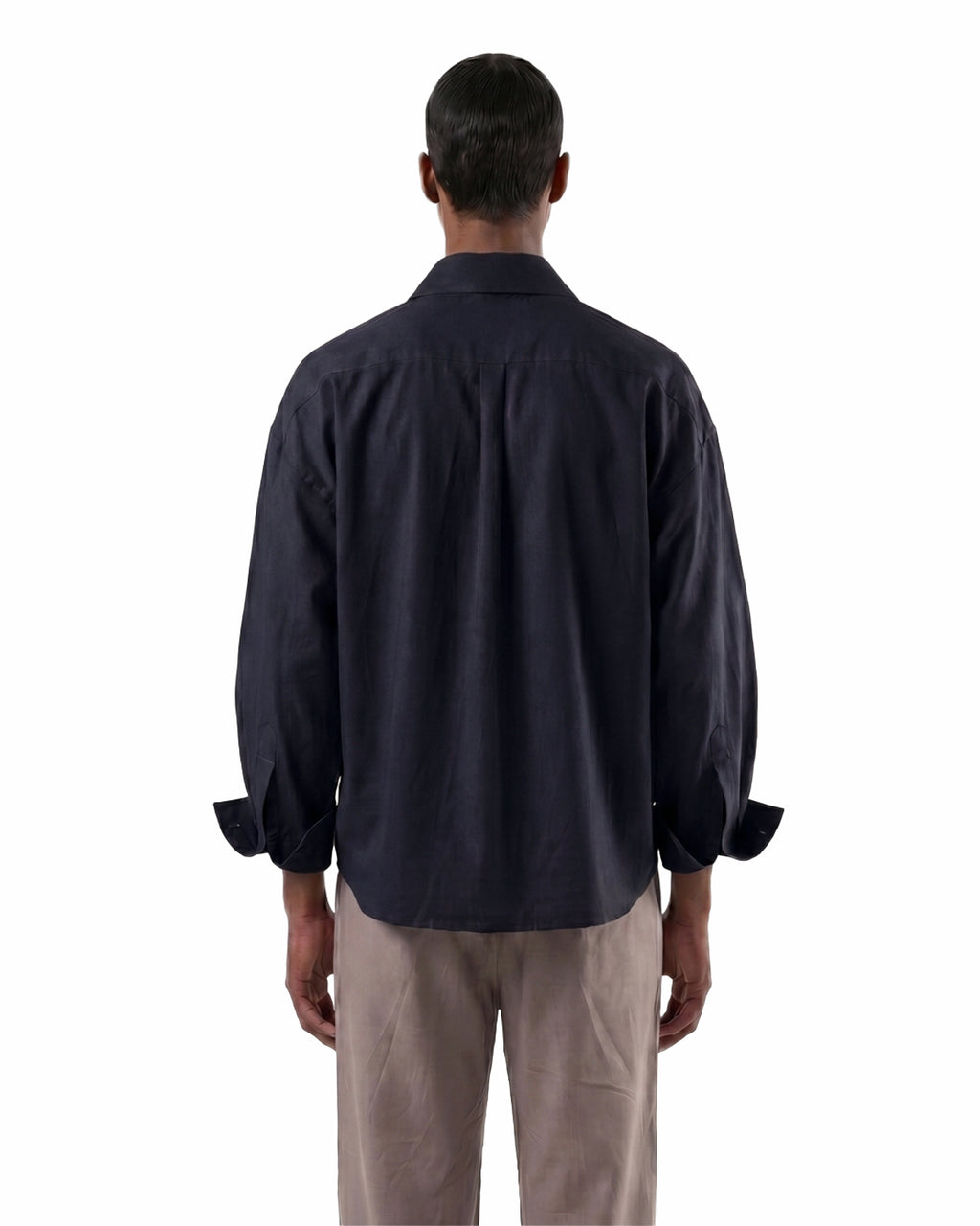 Studio Drape Shirt in Late Dusk
