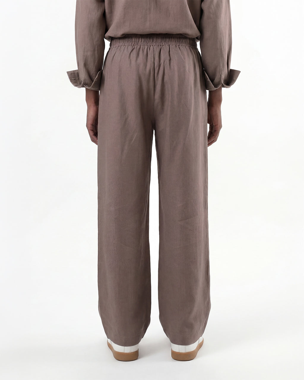 Studio Drape Trouser in Pale Mocha