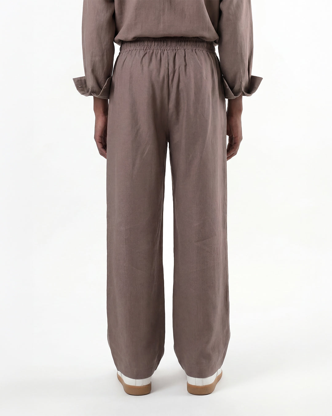 Studio Drape Trouser in Pale Mocha