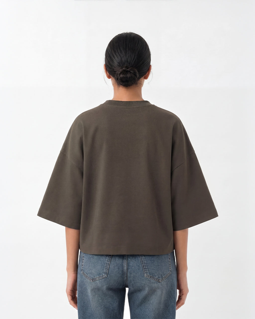 Studio Block T-Shirt in Smoked Olive
