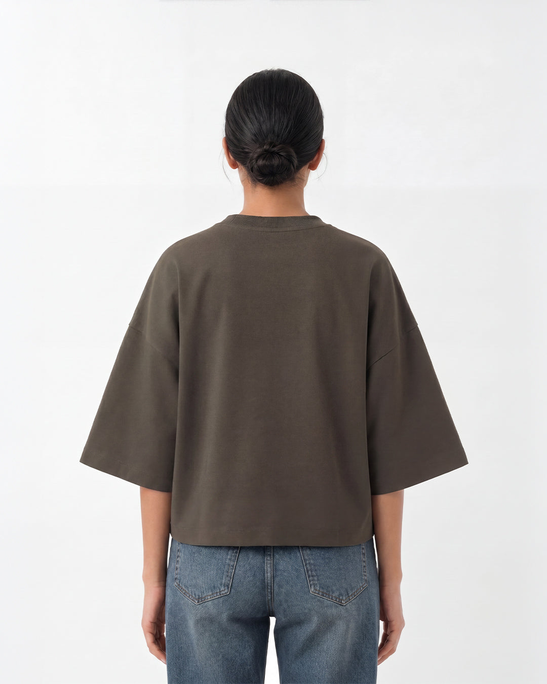 Studio Block T-Shirt in Smoked Olive
