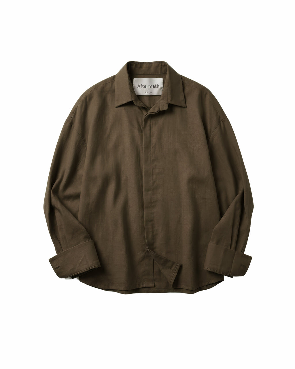 Studio Drape Shirt in Dried Moss